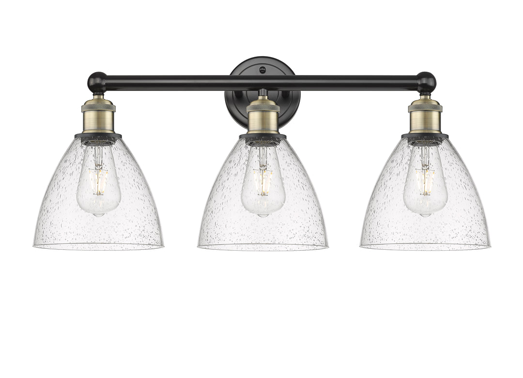 Innovations Lighting Bristol 7.5" Bath Vanity Light - Black Antique Brass Vanity Lights Innovations Lighting   