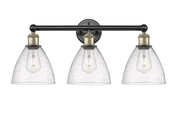 Innovations Lighting Bristol 7.5" Bath Vanity Light - Black Antique Brass Vanity Lights Innovations Lighting   