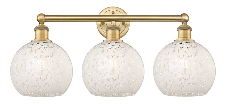 Innovations Lighting White Mouchette 8" Bath Vanity Light - Brushed Brass Vanity Lights Innovations Lighting   