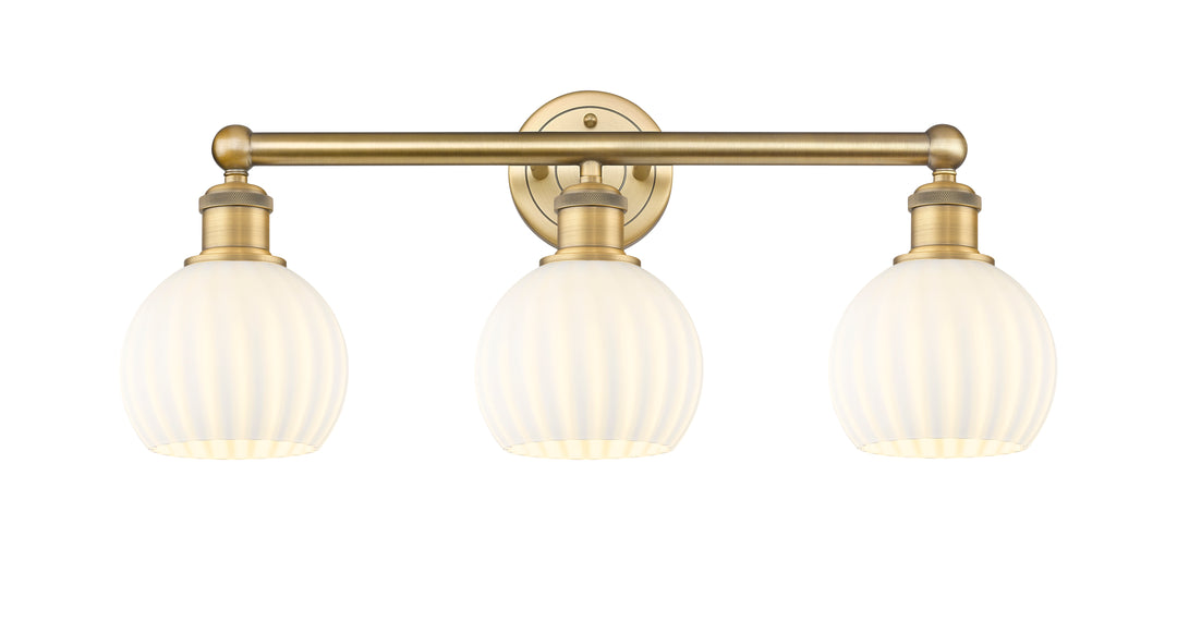 Innovations Lighting White Venetian 6" Bath Vanity Light - Brushed Brass