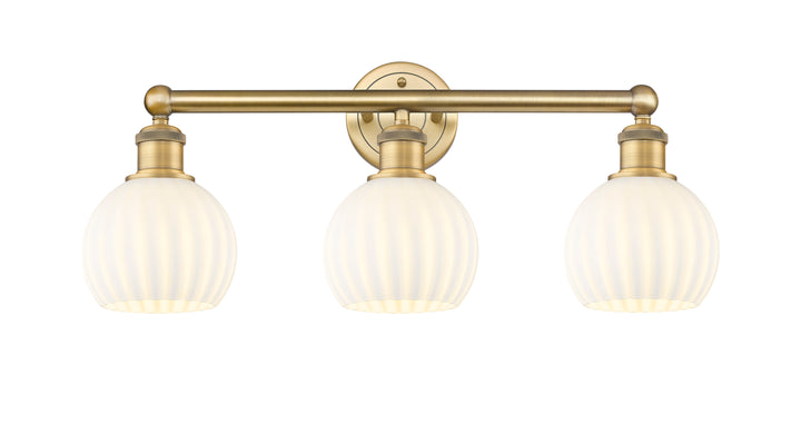 Innovations Lighting White Venetian 6" Bath Vanity Light - Brushed Brass Vanity Lights Innovations Lighting   