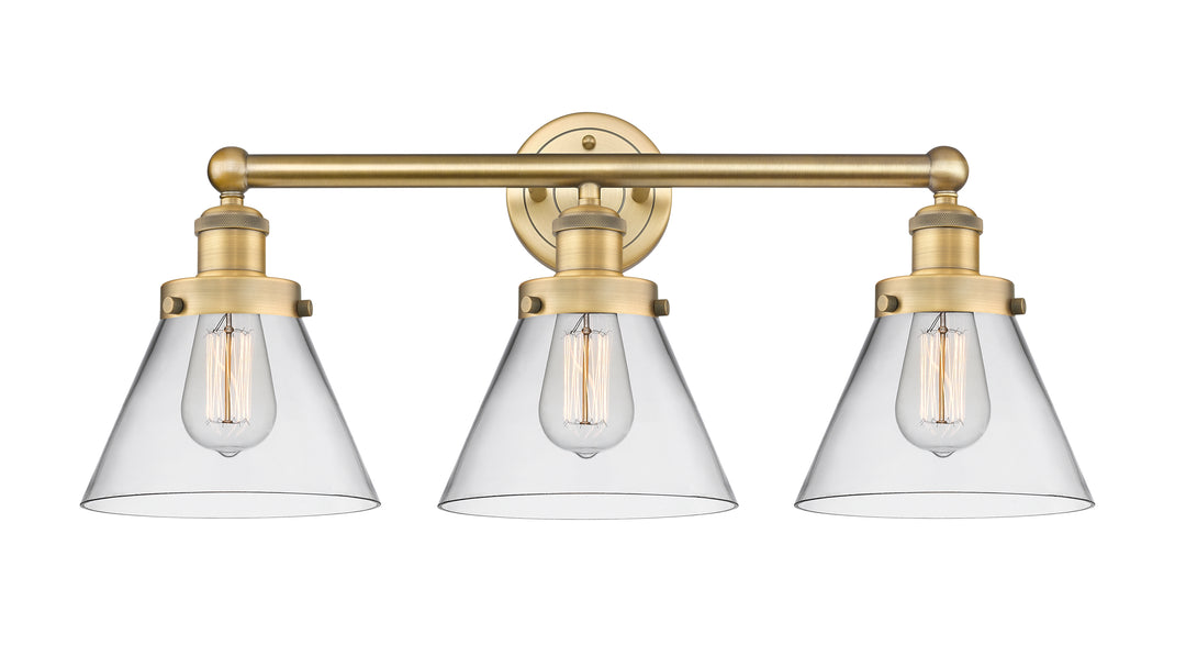 Innovations Lighting Cone 8" Bath Vanity Light - Brushed Brass Vanity Lights Innovations Lighting   