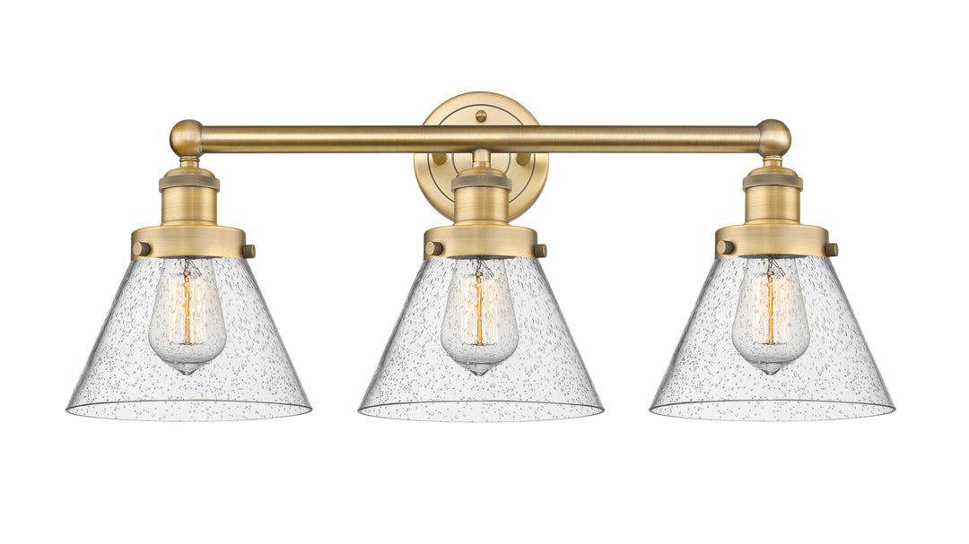 Innovations Lighting Cone 8" Bath Vanity Light - Brushed Brass Vanity Lights Innovations Lighting   