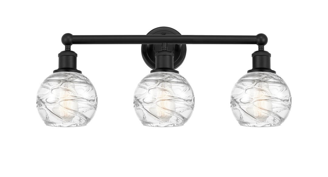 Innovations Lighting Athens Deco Swirl 6" Bath Vanity Light - Matte Black