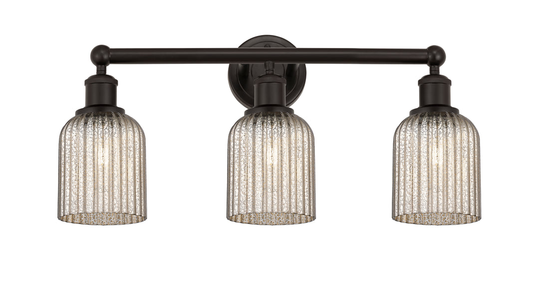 Innovations Lighting Bridal Veil 5" Bath Vanity Light - Oil Rubbed Bronze Vanity Lights Innovations Lighting Mercury ; Glass Type: Mercury; Ribbed  