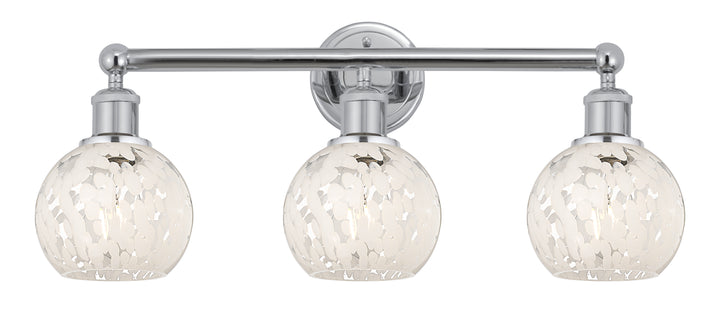 Innovations Lighting White Mouchette 6" Bath Vanity Light - Polished Chrome Vanity Lights Innovations Lighting White Mouchette ; Glass Type: White  