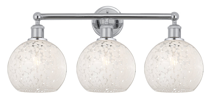 Innovations Lighting White Mouchette 8" Bath Vanity Light - Polished Chrome Vanity Lights Innovations Lighting White Mouchette ; Glass Type: White  