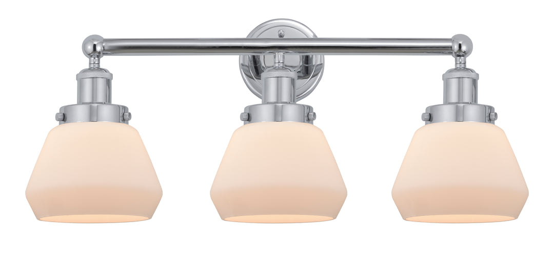 Innovations Lighting Fulton 7" Bath Vanity Light - Polished Chrome Vanity Lights Innovations Lighting Matte White ; Glass Type: Frosted  