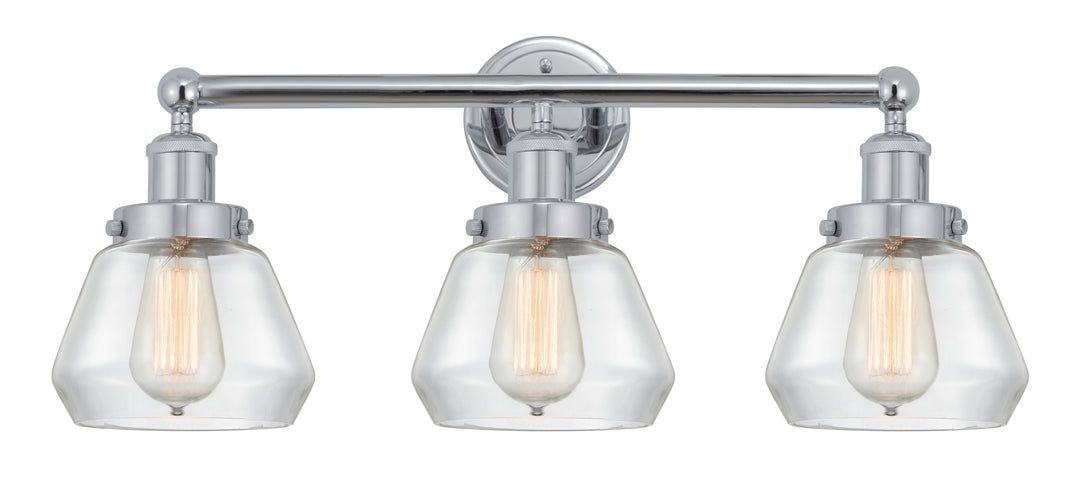 Innovations Lighting Fulton 7" Bath Vanity Light - Polished Chrome Vanity Lights Innovations Lighting Clear ; Glass Type: Transparent; Ribbed  