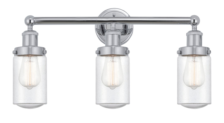 Innovations Lighting Dover 4.5" Bath Vanity Light - Polished Chrome Vanity Lights Innovations Lighting Seedy ; Glass Type: Seedy; Ribbed  