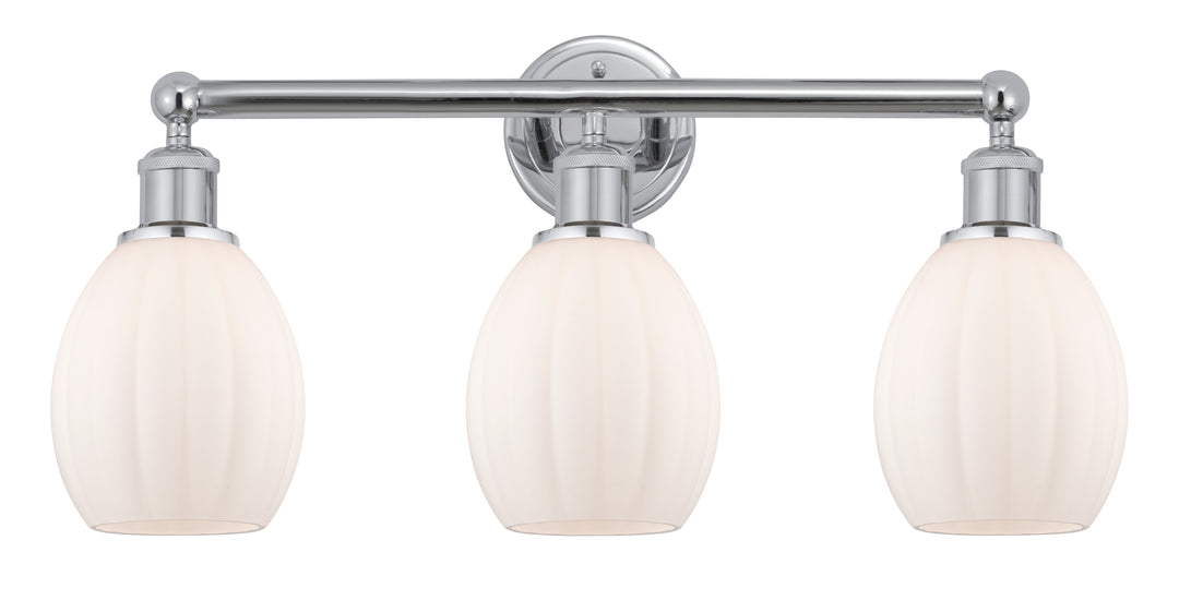 Innovations Lighting Eaton 5.5" Bath Vanity Light - Polished Chrome Vanity Lights Innovations Lighting Matte White ; Glass Type: White; Ribbed  