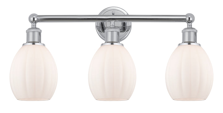 Innovations Lighting Eaton 5.5" Bath Vanity Light - Polished Chrome Vanity Lights Innovations Lighting Matte White ; Glass Type: White; Ribbed  