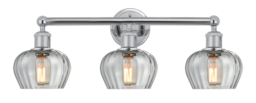 Innovations Lighting Fenton 6.5" Bath Vanity Light - Polished Chrome Vanity Lights Innovations Lighting Clear ; Glass Type: Transparent; Ribbed  