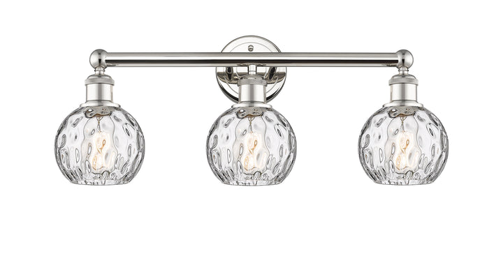 Innovations Lighting Athens Water Glass 6" Bath Vanity Light - Polished Nickel