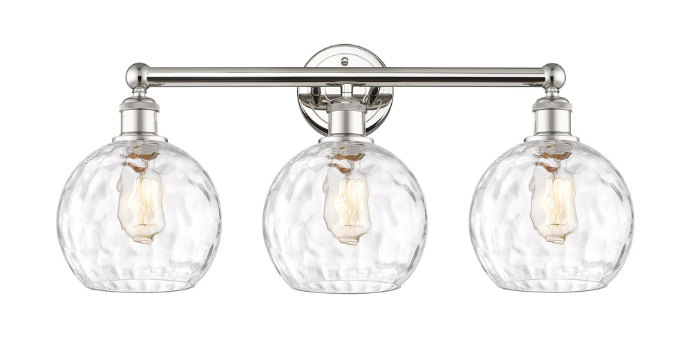 Innovations Lighting Athens Water Glass 8" Bath Vanity Light - Polished Nickel