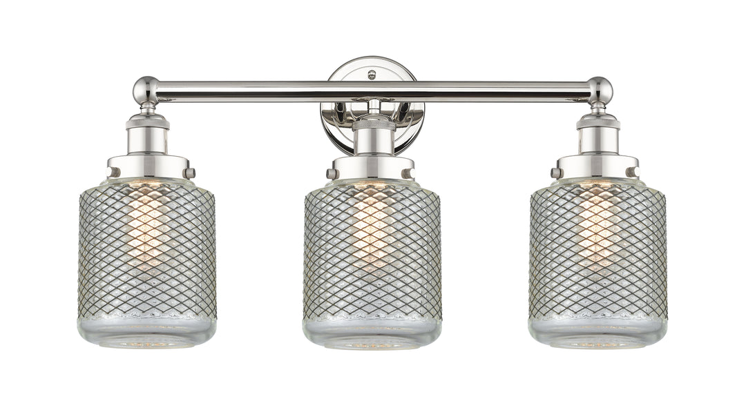 Innovations Lighting Stanton 6" Bath Vanity Light - Polished Nickel Vanity Lights Innovations Lighting Clear Wire Mesh ; Glass Type: Transparent  