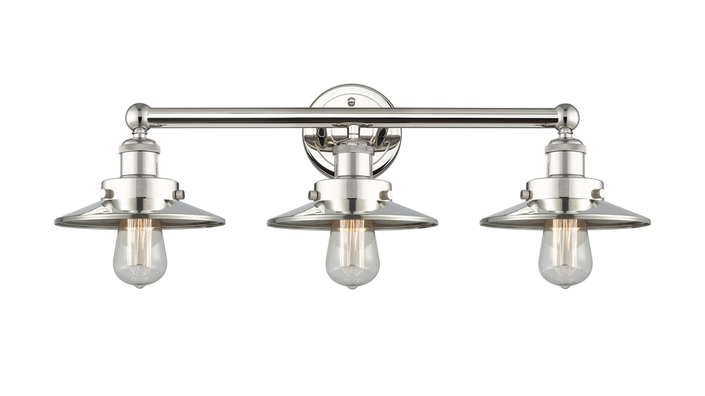 Innovations Lighting Railroad 8" Bath Vanity Light - Polished Nickel Vanity Lights Innovations Lighting   