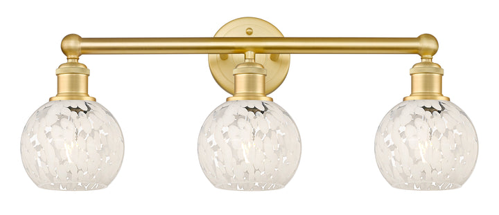 Innovations Lighting White Mouchette 6" Bath Vanity Light - Satin Gold Vanity Lights Innovations Lighting   