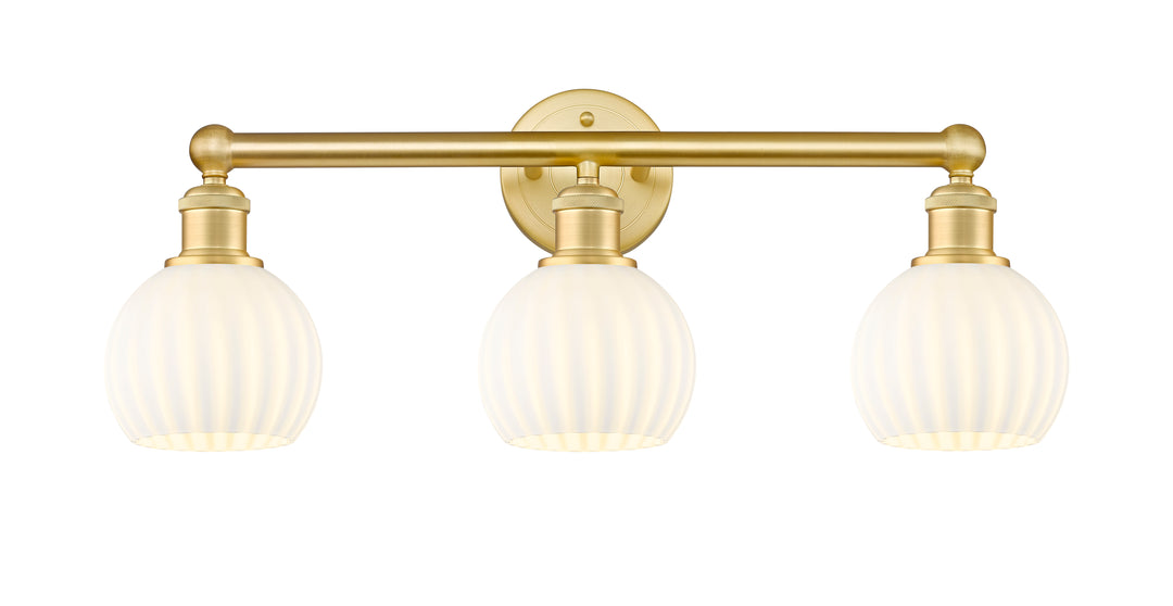 Innovations Lighting White Venetian 6" Bath Vanity Light - Satin Gold