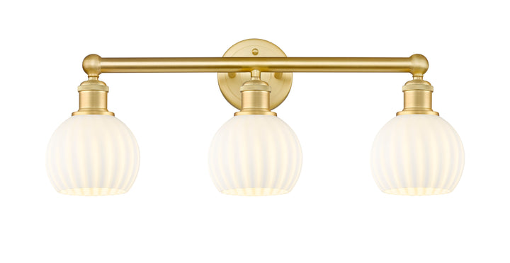 Innovations Lighting White Venetian 6" Bath Vanity Light - Satin Gold