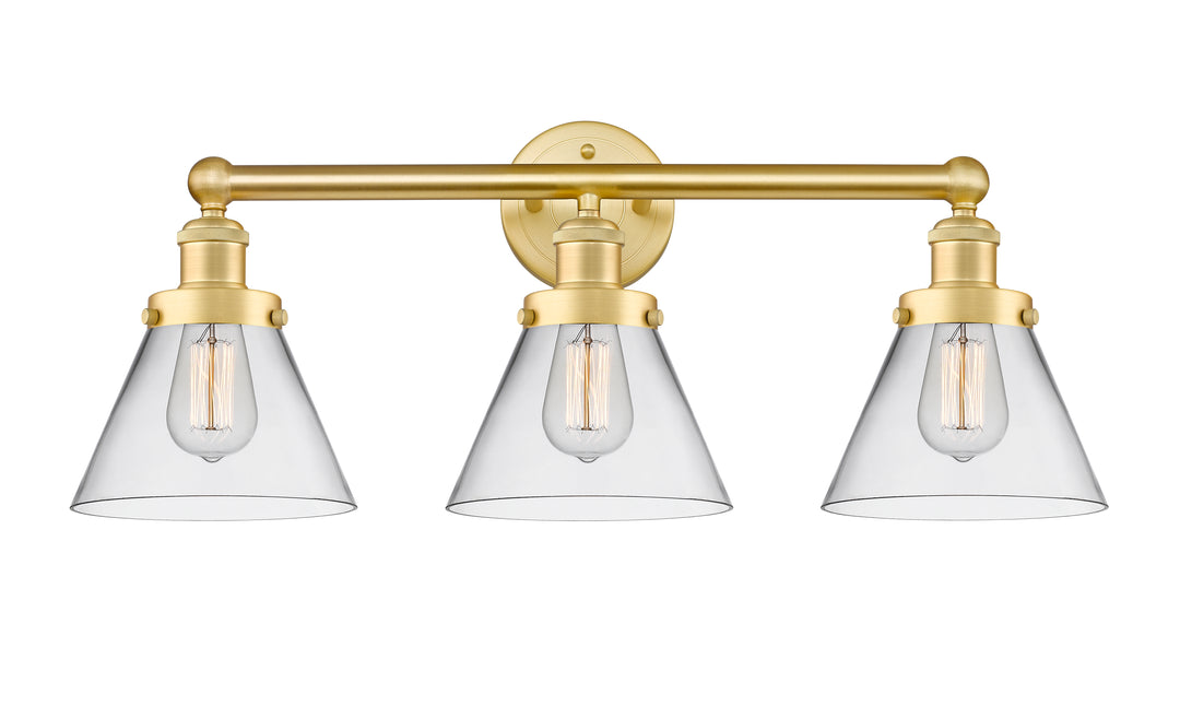 Innovations Lighting Cone 8" Bath Vanity Light - Satin Gold Vanity Lights Innovations Lighting   