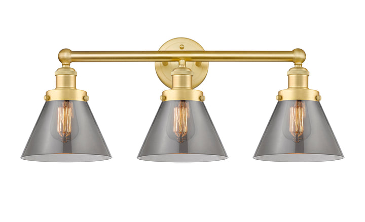 Innovations Lighting Cone 8" Bath Vanity Light - Satin Gold Vanity Lights Innovations Lighting   