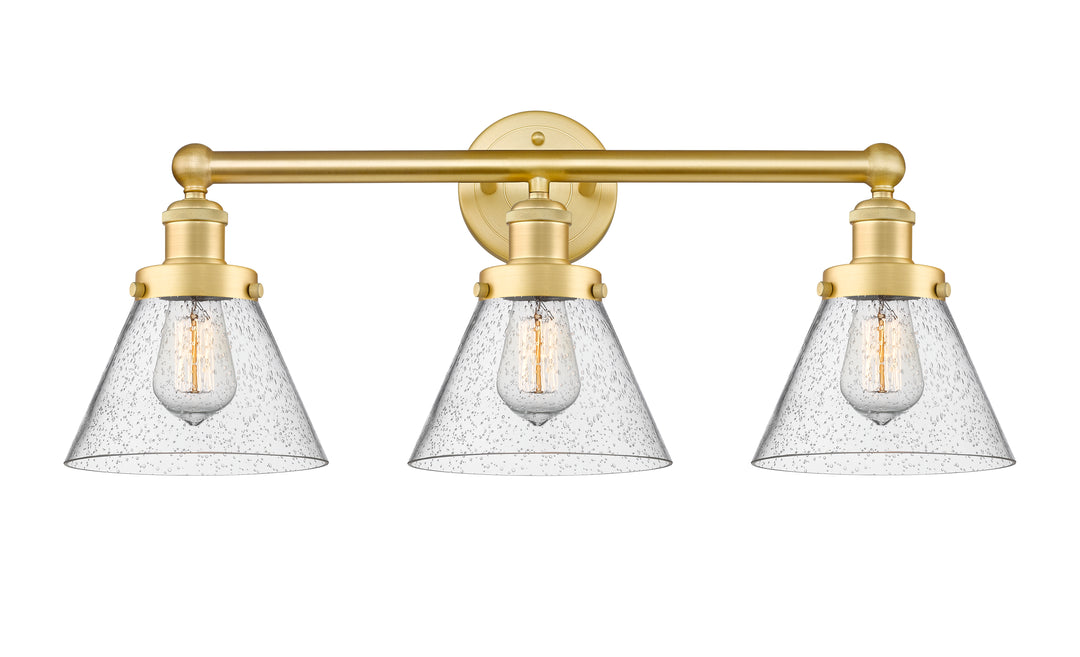 Innovations Lighting Cone 8" Bath Vanity Light - Satin Gold Vanity Lights Innovations Lighting   