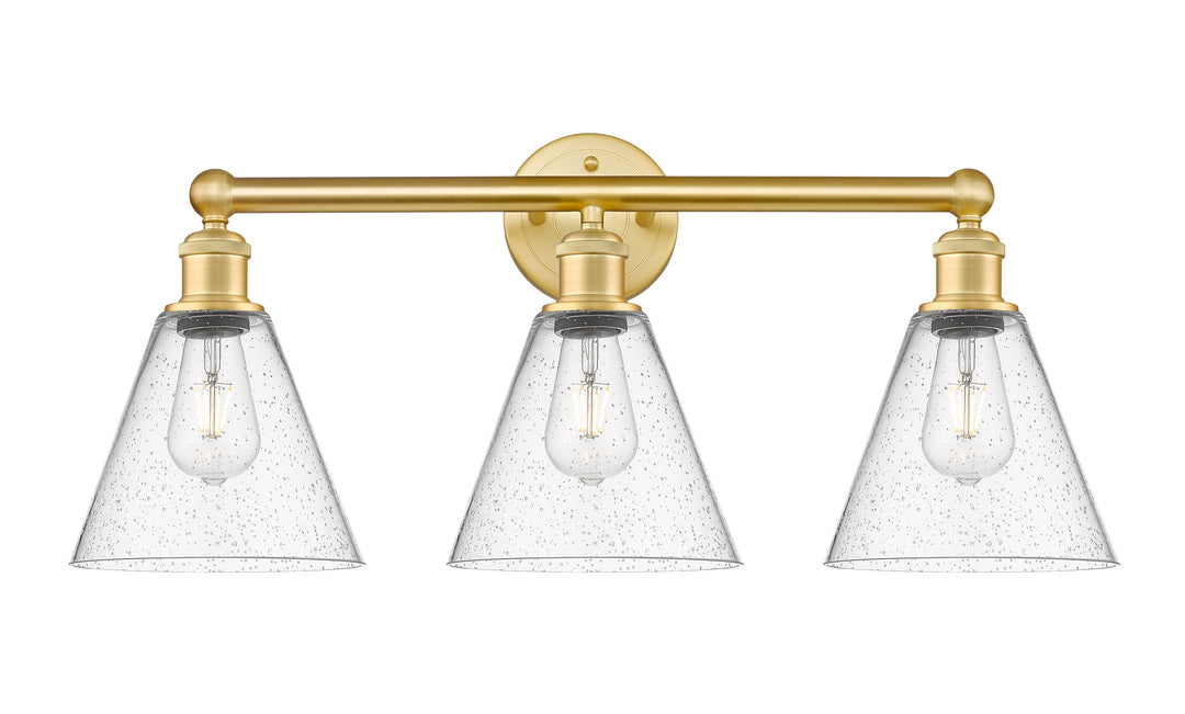 Innovations Lighting Berkshire Glass 8" Bath Vanity Light - Satin Gold Vanity Lights Innovations Lighting   