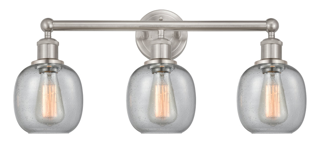 Innovations Lighting Belfast 6" Bath Vanity Light - Brushed Satin Nickel Vanity Lights Innovations Lighting Seedy ; Glass Type: Seeded  