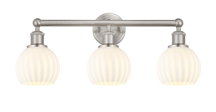 Innovations Lighting White Venetian 6" Bath Vanity Light - Brushed Satin Nickel Vanity Lights Innovations Lighting   