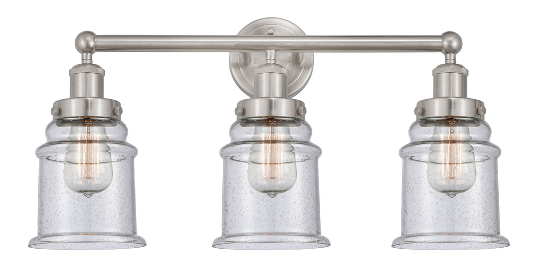 Innovations Lighting Canton 6" Bath Vanity Light - Brushed Satin Nickel Vanity Lights Innovations Lighting Seedy ; Glass Type: Seeded  