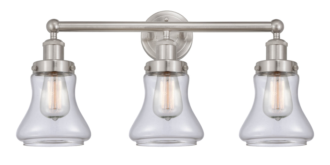 Innovations Lighting Bellmont 6" Bath Vanity Light - Brushed Satin Nickel Vanity Lights Innovations Lighting Clear ; Glass Type: Transparent; Ribbed  