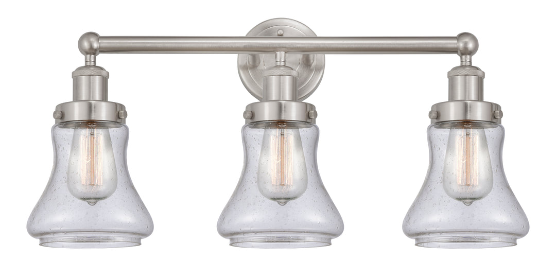 Innovations Lighting Bellmont 6" Bath Vanity Light - Brushed Satin Nickel Vanity Lights Innovations Lighting Seedy ; Glass Type: Seedy; Ribbed  