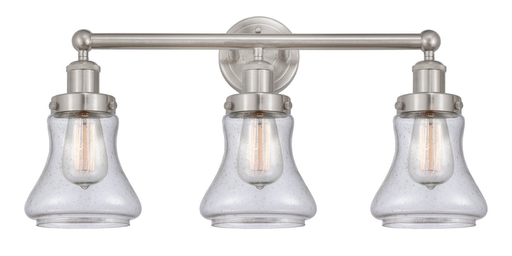 Innovations Lighting Bellmont 6" Bath Vanity Light - Brushed Satin Nickel Vanity Lights Innovations Lighting Seedy ; Glass Type: Seedy; Ribbed  