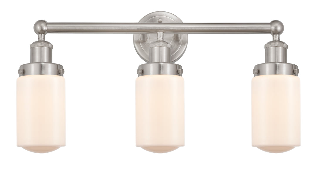 Innovations Lighting Dover 4.5" Bath Vanity Light - Brushed Satin Nickel Vanity Lights Innovations Lighting Matte White ; Glass Type: Frosted  