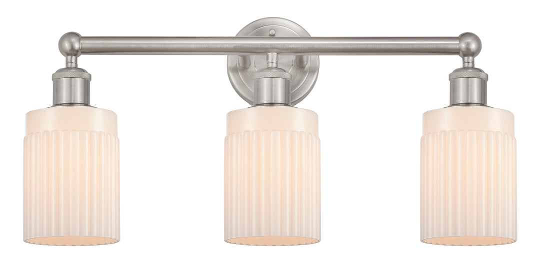 Innovations Lighting Hadley 5" Bath Vanity Light - Brushed Satin Nickel Vanity Lights Innovations Lighting Matte White ; Glass Type: White; Ribbed  