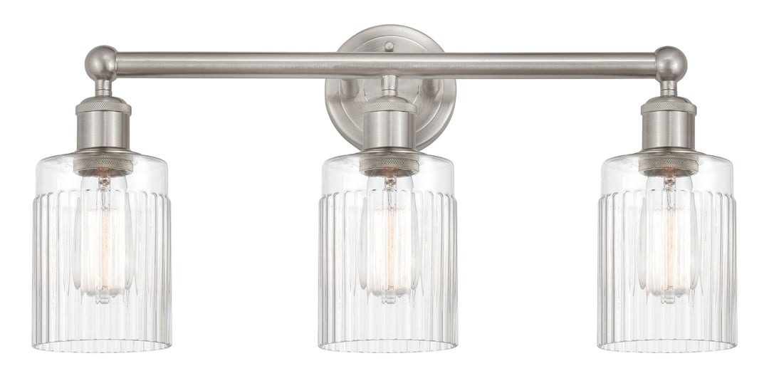 Innovations Lighting Hadley 5" Bath Vanity Light - Brushed Satin Nickel Vanity Lights Innovations Lighting Clear ; Glass Type: Clear; Ribbed  