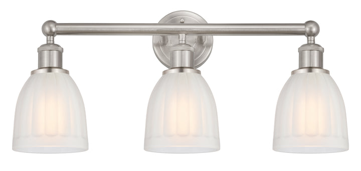 Innovations Lighting Brookfield 6" Bath Vanity Light - Brushed Satin Nickel Vanity Lights Innovations Lighting White ; Glass Type: Frosted; Ribbed  