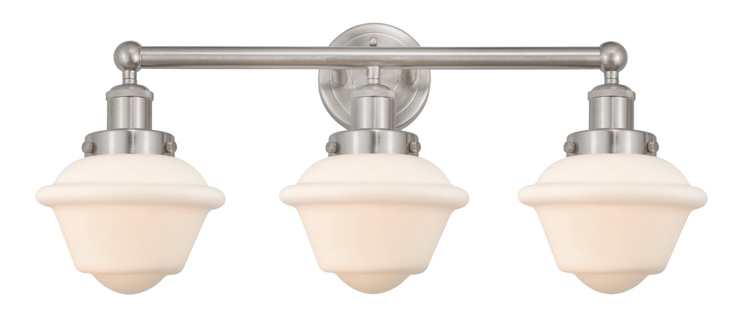 Innovations Lighting Oxford 7.5" Bath Vanity Light - Brushed Satin Nickel Vanity Lights Innovations Lighting Matte White ; Glass Type: Frosted; Ribbed  