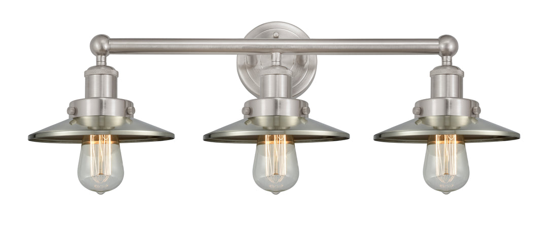 Innovations Lighting Railroad 8" Bath Vanity Light - Brushed Satin Nickel Vanity Lights Innovations Lighting   