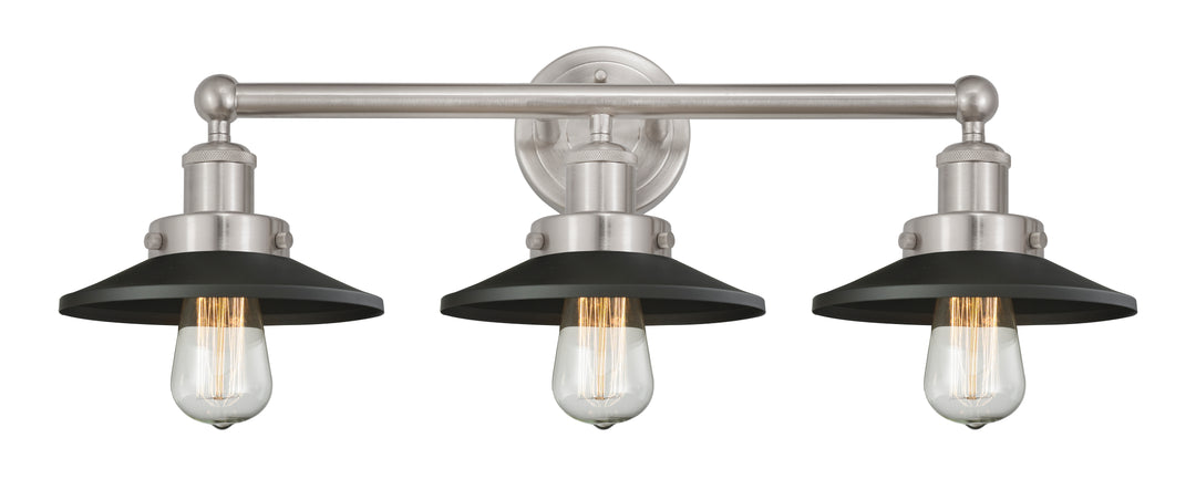 Innovations Lighting Railroad 8" Bath Vanity Light - Brushed Satin Nickel Vanity Lights Innovations Lighting   