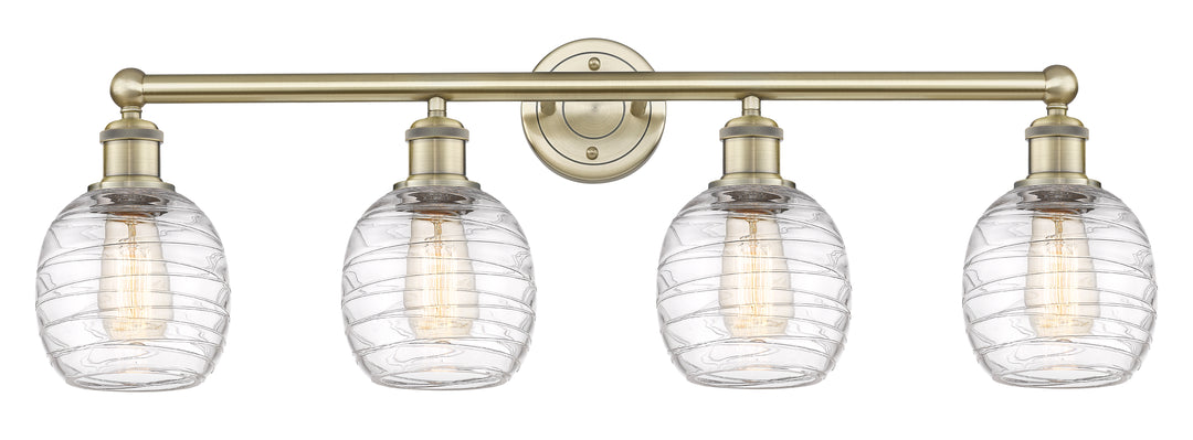 Innovations Lighting Belfast 6" Bath Vanity Light - Antique Brass Vanity Lights Innovations Lighting Deco Swirl ; Glass Type: Clear  