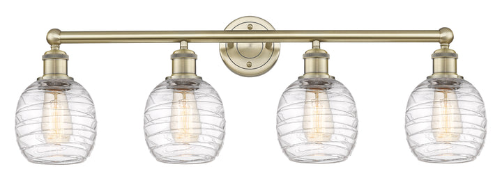 Innovations Lighting Belfast 6" Bath Vanity Light - Antique Brass Vanity Lights Innovations Lighting Deco Swirl ; Glass Type: Clear  