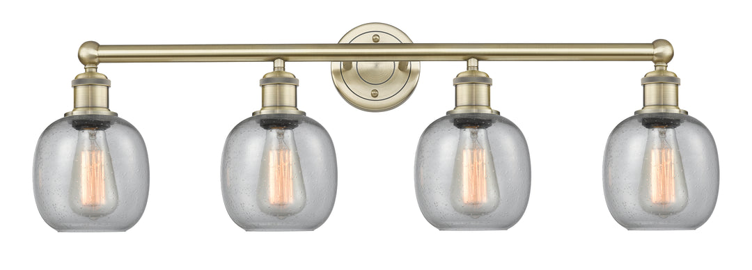 Innovations Lighting Belfast 6" Bath Vanity Light - Antique Brass Vanity Lights Innovations Lighting Seedy ; Glass Type: Seeded  