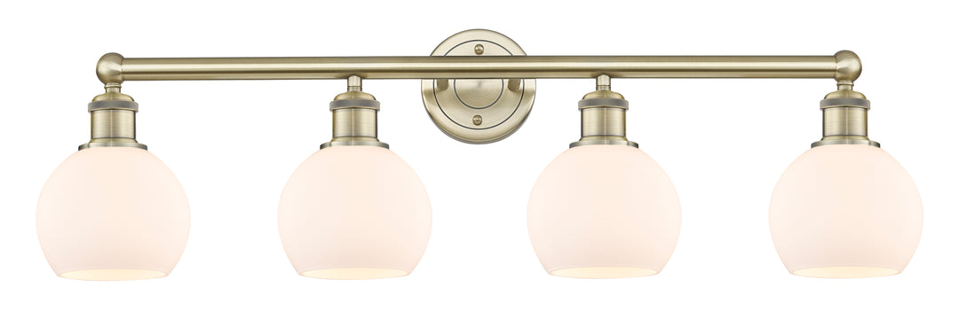 Innovations Lighting Athens 6" Bath Vanity Light - Antique Brass Vanity Lights Innovations Lighting Matte White ; Glass Type: White  