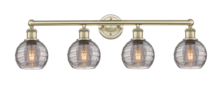 Innovations Lighting Athens Deco Swirl 6" Bath Vanity Light - Antique Brass