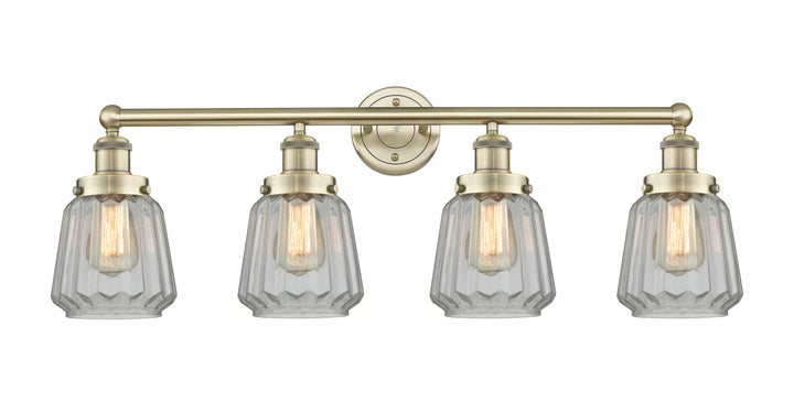 Innovations Lighting Chatham 6" Bath Vanity Light - Antique Brass Vanity Lights Innovations Lighting Clear ; Glass Type: Transparent; Ribbed  