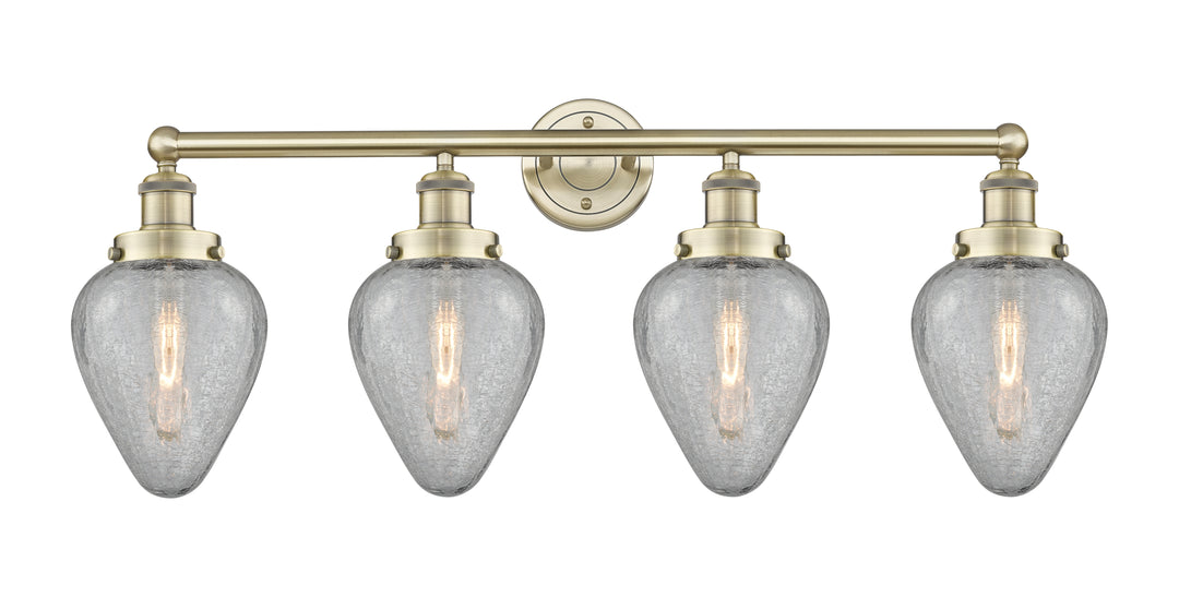 Innovations Lighting Geneseo 6" Bath Vanity Light - Antique Brass Vanity Lights Innovations Lighting Clear Crackled ; Glass Type: Crackled  