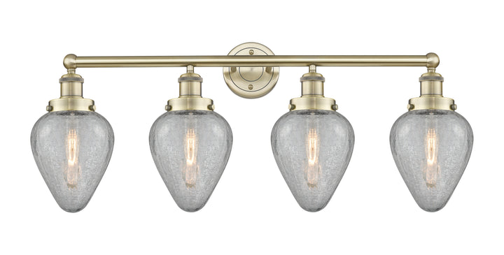 Innovations Lighting Geneseo 6" Bath Vanity Light - Antique Brass Vanity Lights Innovations Lighting Clear Crackled ; Glass Type: Crackled  