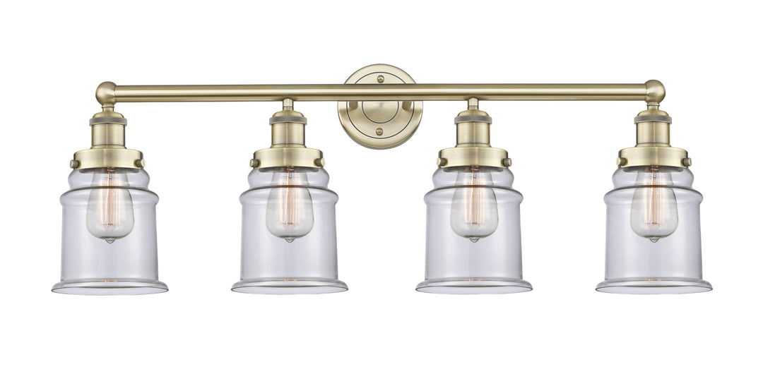 Innovations Lighting Canton 6" Bath Vanity Light - Antique Brass Vanity Lights Innovations Lighting Clear ; Glass Type: Transparent  